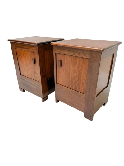 Art Deco Modernist Nightstands by J.A. Muntendam for L.O.V. Oosterbeek, 1920s